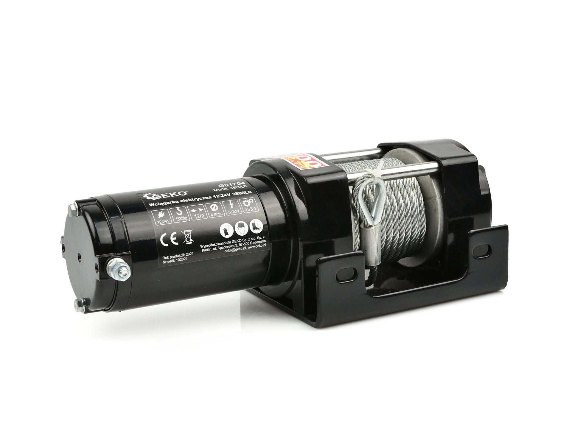 ELEKTROMOS CSÖRLŐ 12V VEZETÉK NÉLKÜLI TÁVIRÁNYÍTÓVAL 3500LB 1588KG