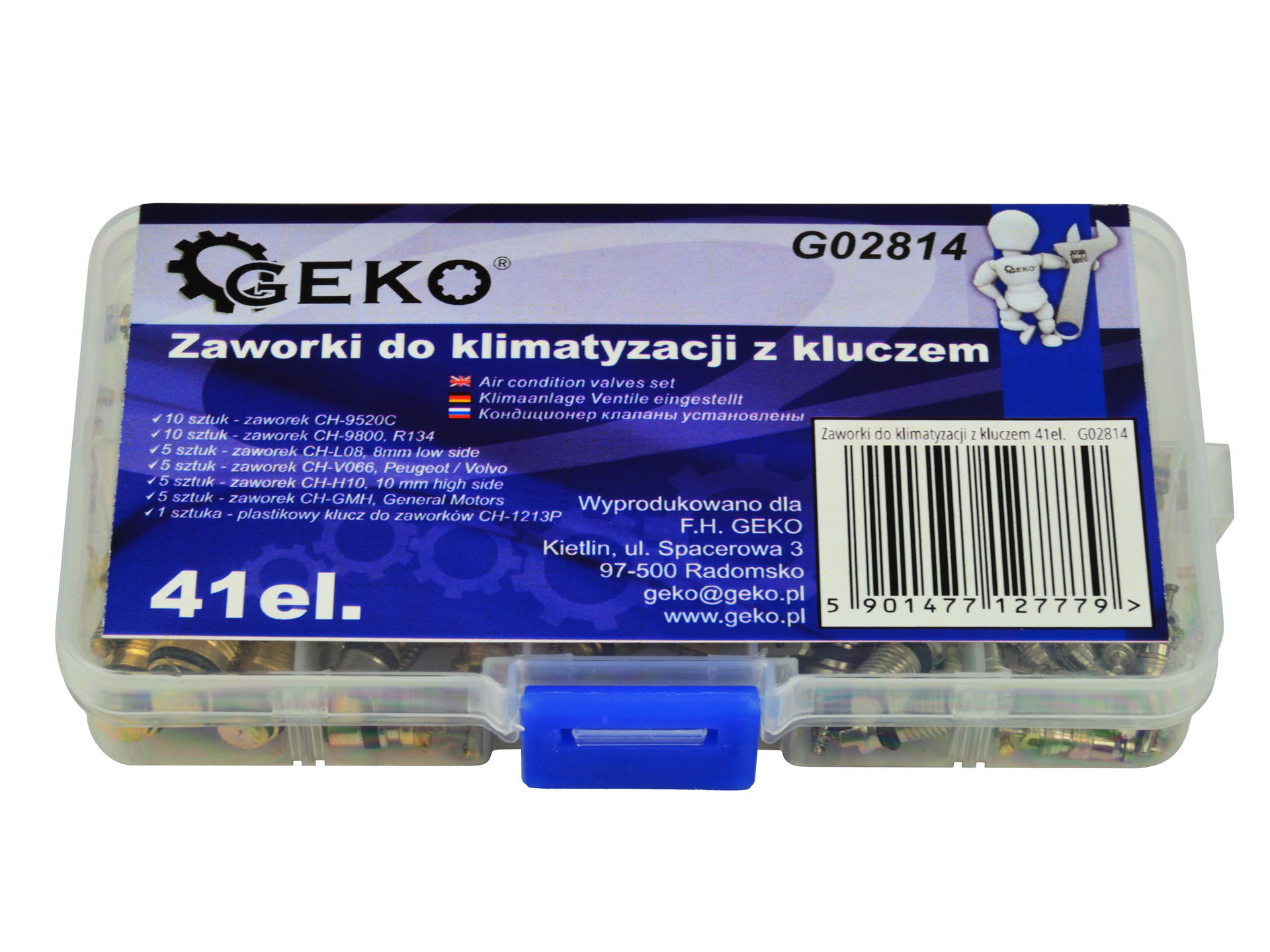 KLÍMA TÖLTŐSZELEP SZERELŐ KÉSZLET 41 DB