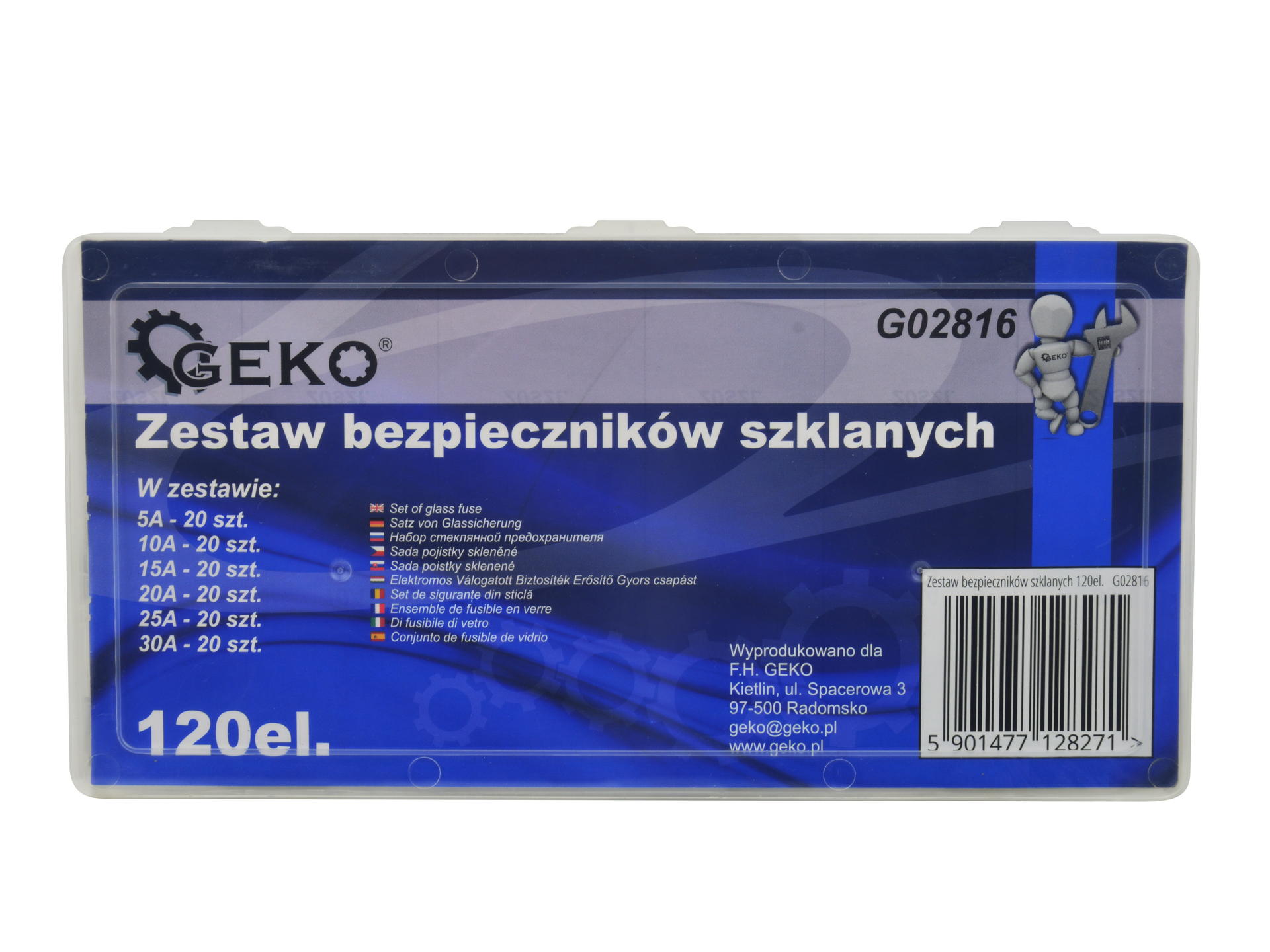 ÜVEG BIZTOSÍTÉK KÉSZLET 5A-30A 120 DB