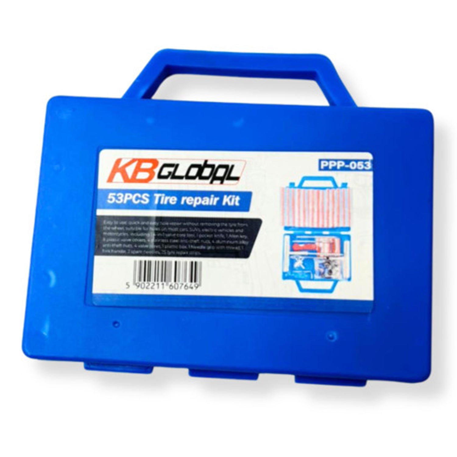 GUMIJAVÍTÓ KÉSZLET JAVÍTÓSZÁR BEHÚZÓVAL 53 DB