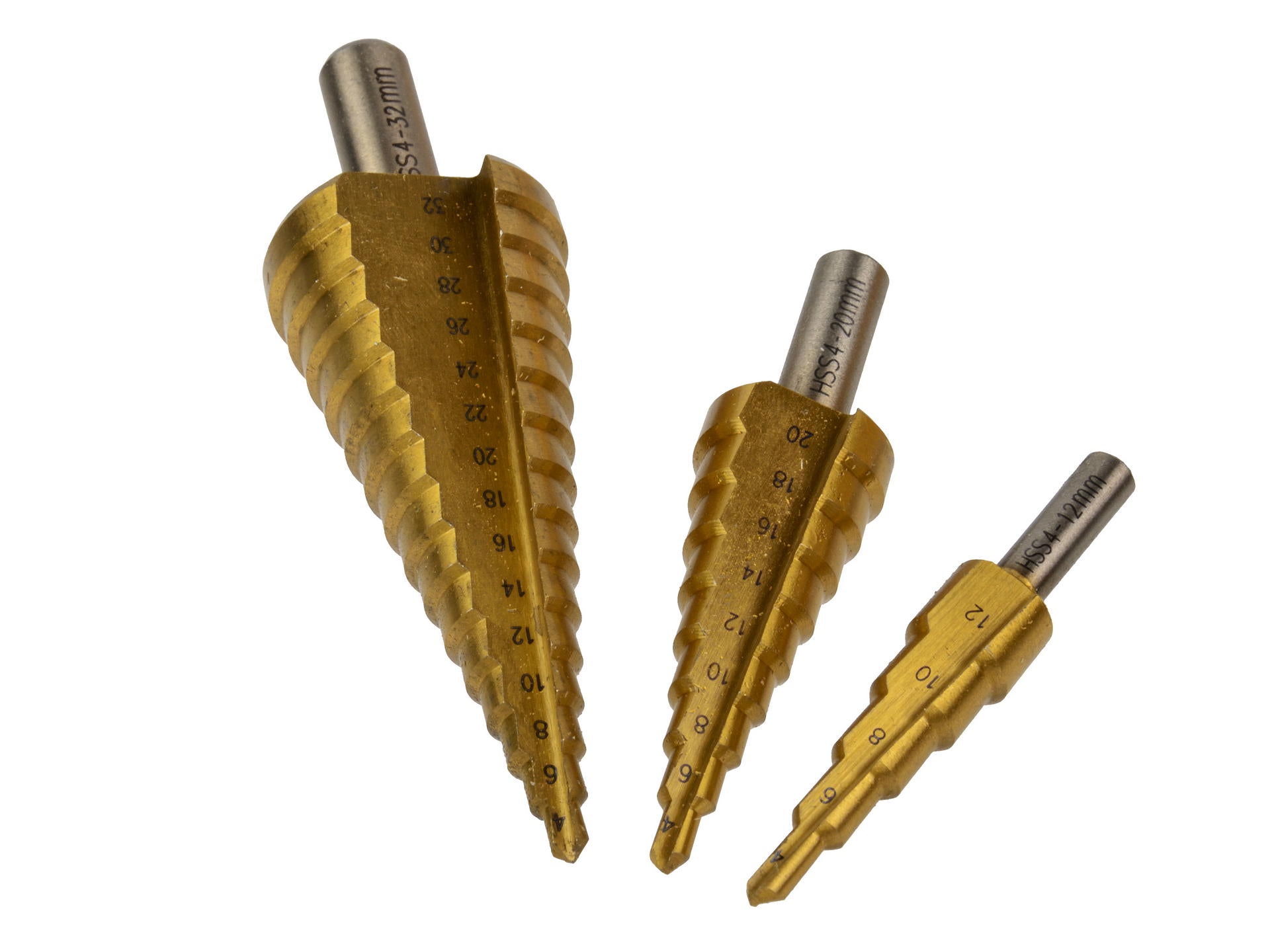 LYUKFÚRÓ KÉSZLET 3 DB 4-12MM 4-20MM 4-32MM