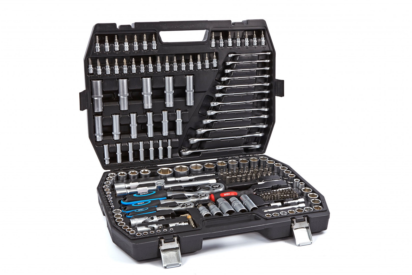 LÉGKULCS 1/2" 1500 NM + SZERSZÁMOS KÉSZLET 216 DB HBM