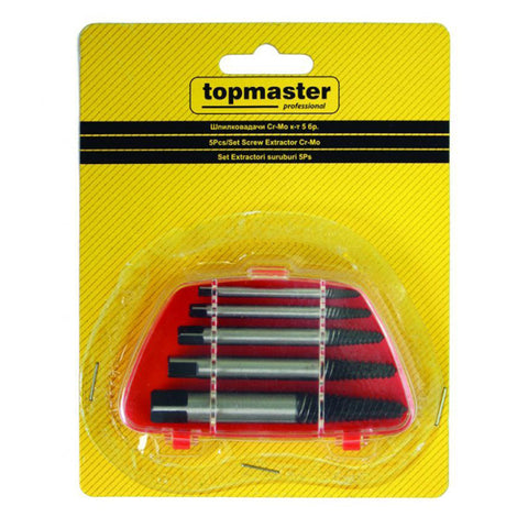 SÉRÜLT CSAVARKIHAJTÓ KÉSZLET 5 DB TOPMASTER