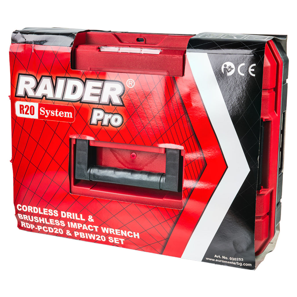 FÚRÓ ÉS CSAVAROZÓ 44Nm, ÜTVECSAVAROZÓVAL 1/2 320Nm 2X2Ah AKKUMULÁTORRAL RAIDER PRO