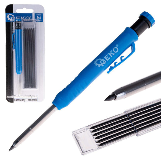 ÉPÍTŐIPARI / ASZTALOS JELÖLŐCERUZA 7 TARTALÉK BETÉTTEL GEKO