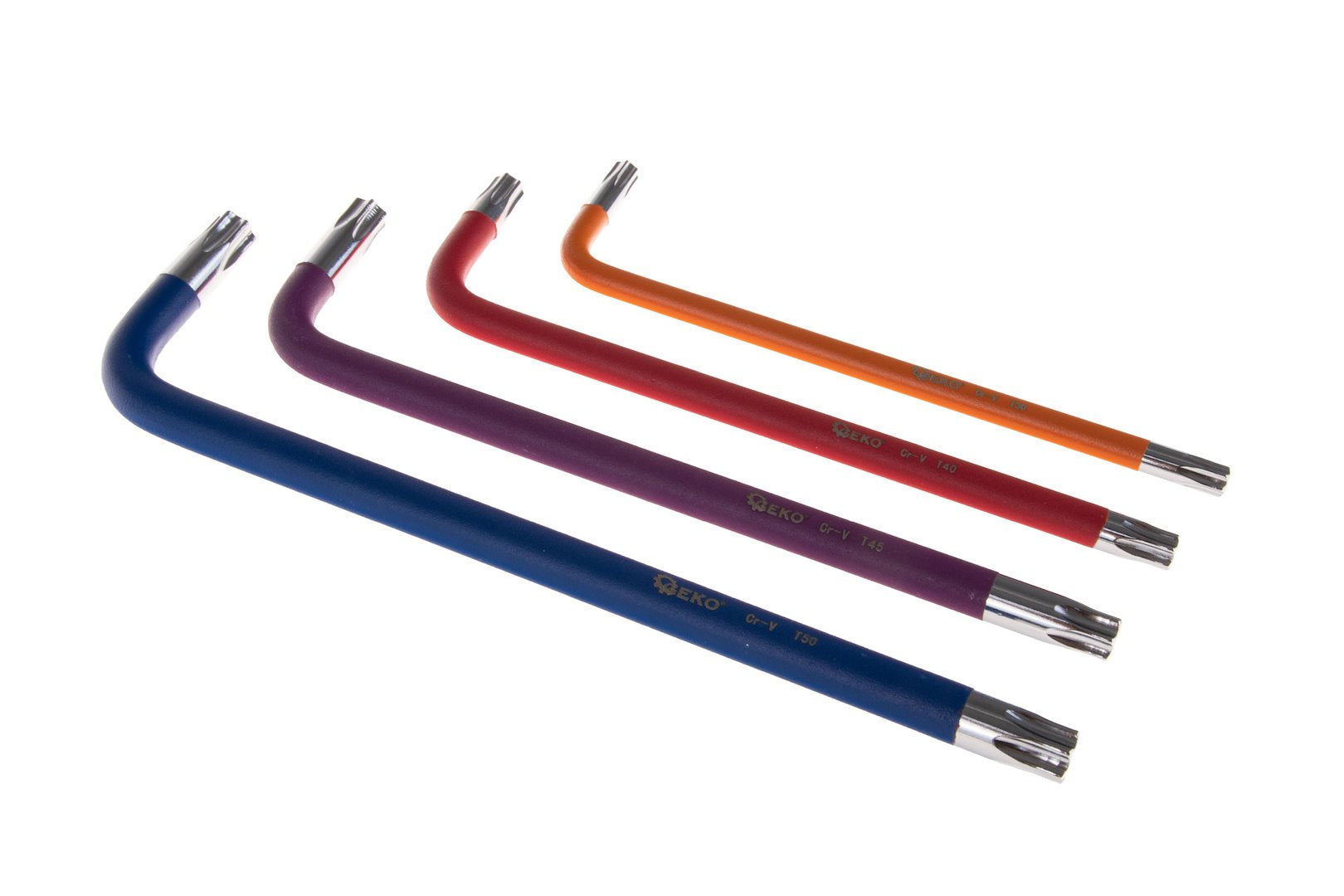 SZÍNES TORX L-KULCS KÉSZLET T10–T50 9 DB GEKO