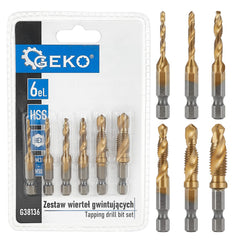 FÚRÓKÉSZLET HSS HEX M3-M10 6 DB GEKO