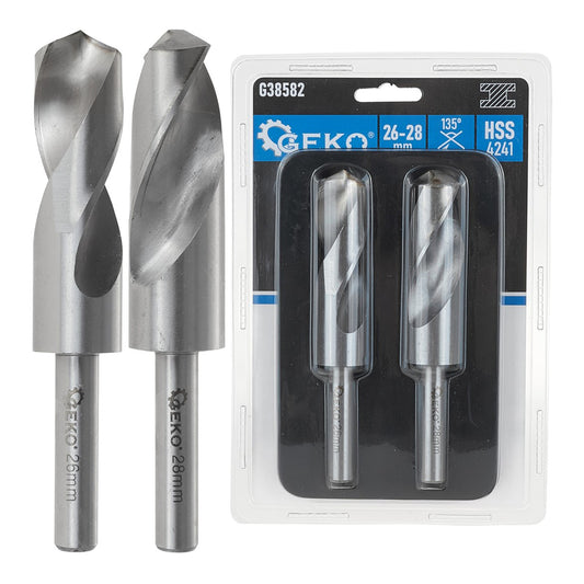 HSS SPIRÁLFÚRÓ KÉSZELT 26-28 MM SZÁRRAL 2 DB