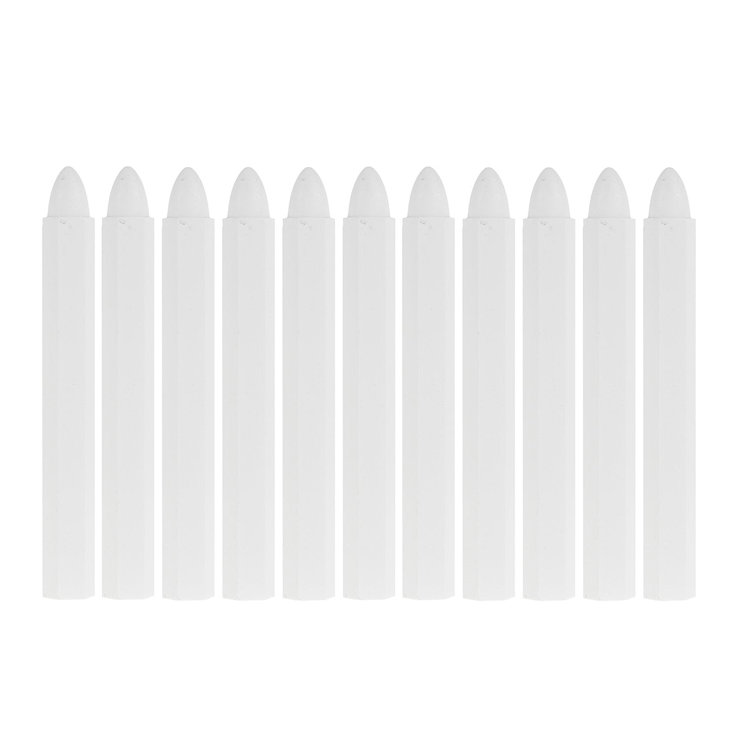 10 darabos fehér krétakészlet gumiabroncsok jelölésére 12x110mm