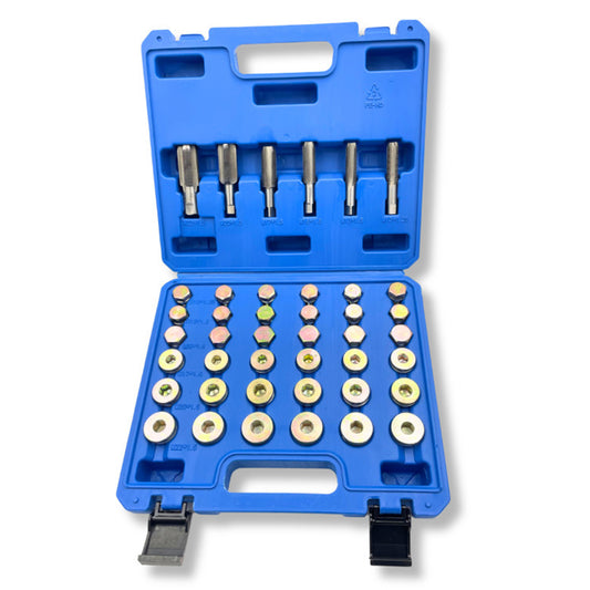 OLAJTEKNŐ LEERESZTŐCSAVAR MENETJAVÍTÓ KIFÚRÓ ÉS CSERE KÉSZLET 114 DARABOS