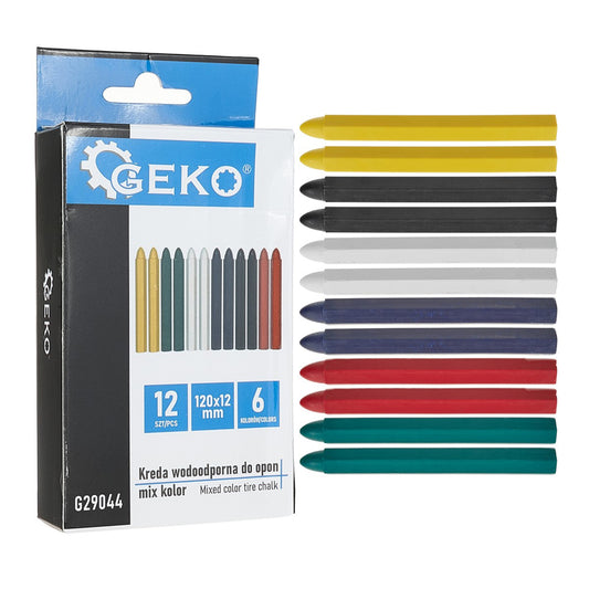 GUMIJELÖLŐ KRÉTA KÉSZLET 12 DB 6 SZÍN GEKO