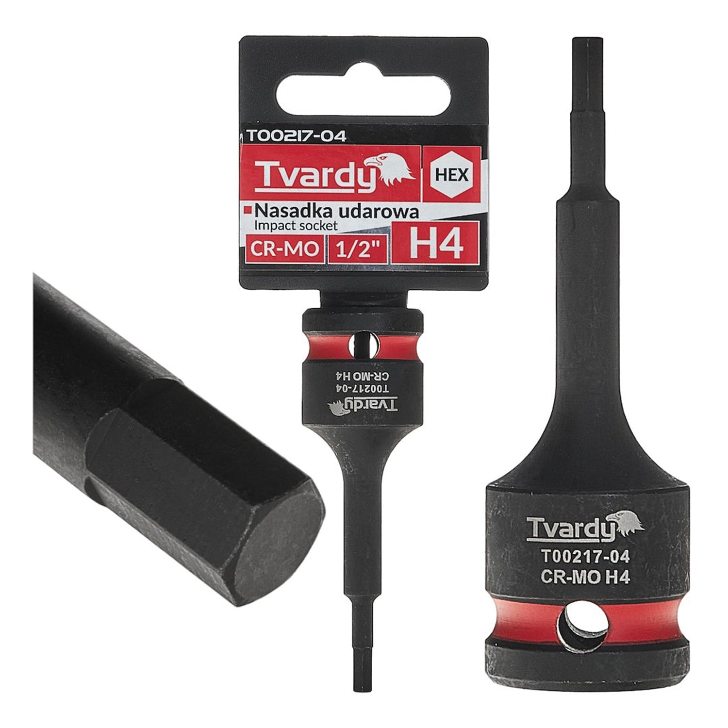 DUGÓKULCS ÜTVECSAVARHOZ HEX H4 1/2 CR-MO TVARDY