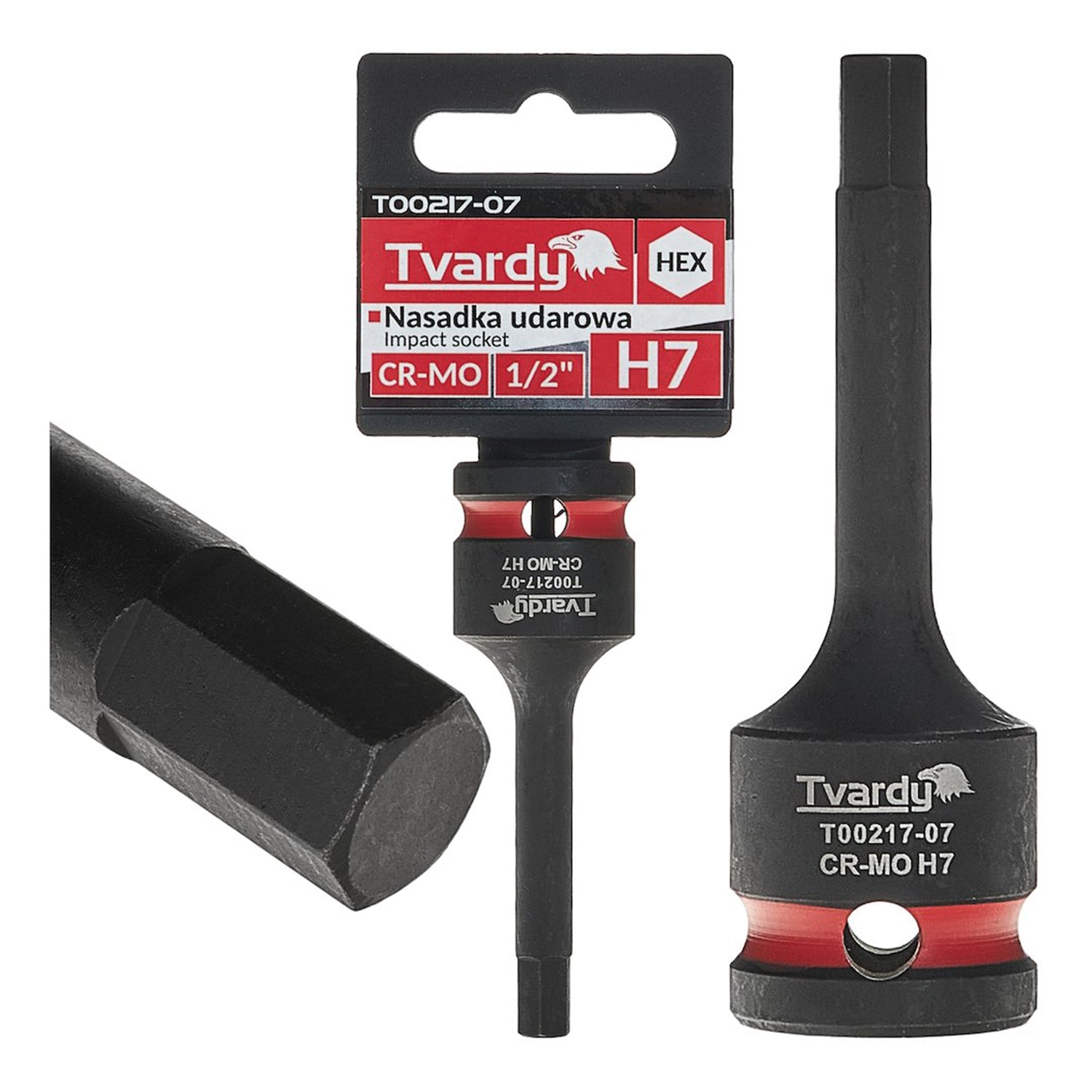DUGÓKULCS ÜTVECSAVARHOZ HEX H7 1/2 CR-MO TVARDY