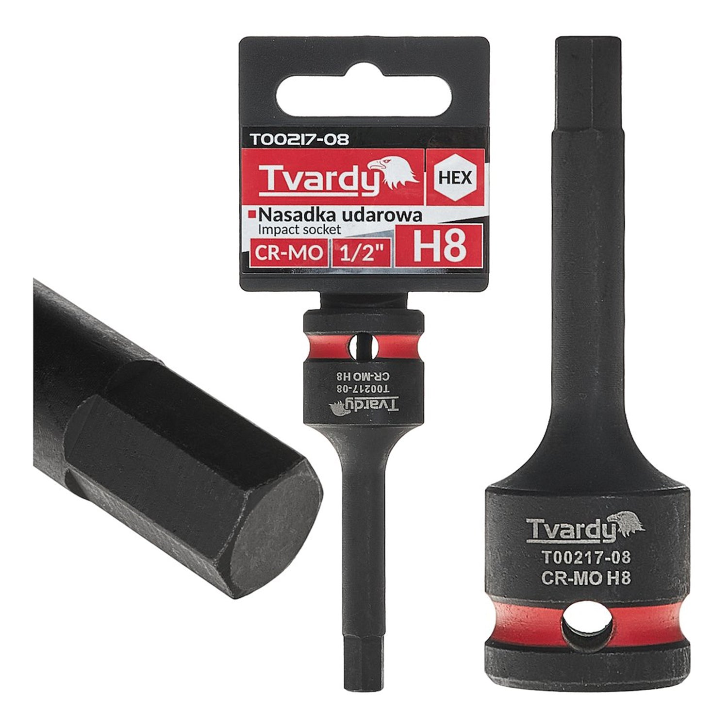 DUGÓKULCS ÜTVECSAVARHOZ HEX H8 1/2 CR-MO TVARDY