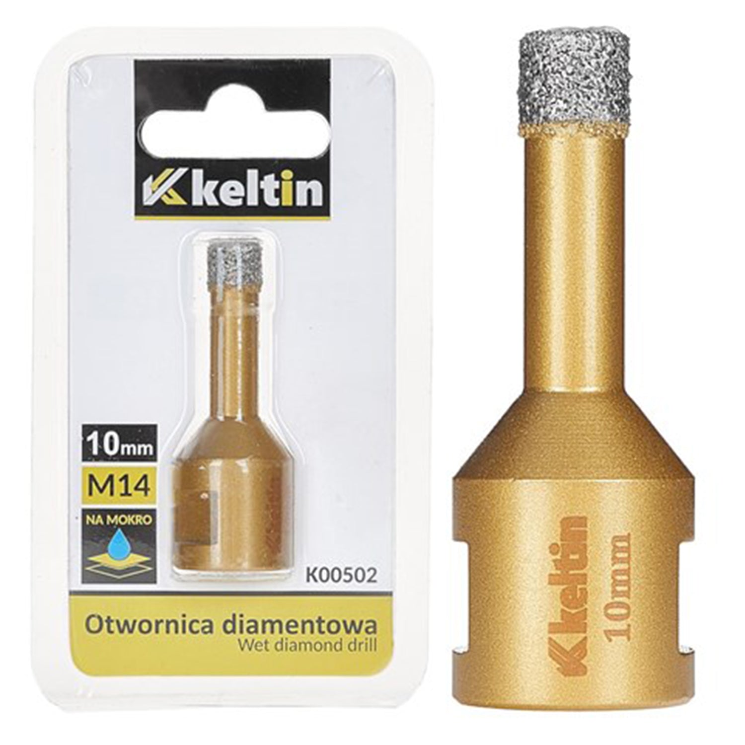 GYÉMÁNTOZOTT LYUKFÚRÓ 10 MM M14 KELTIN