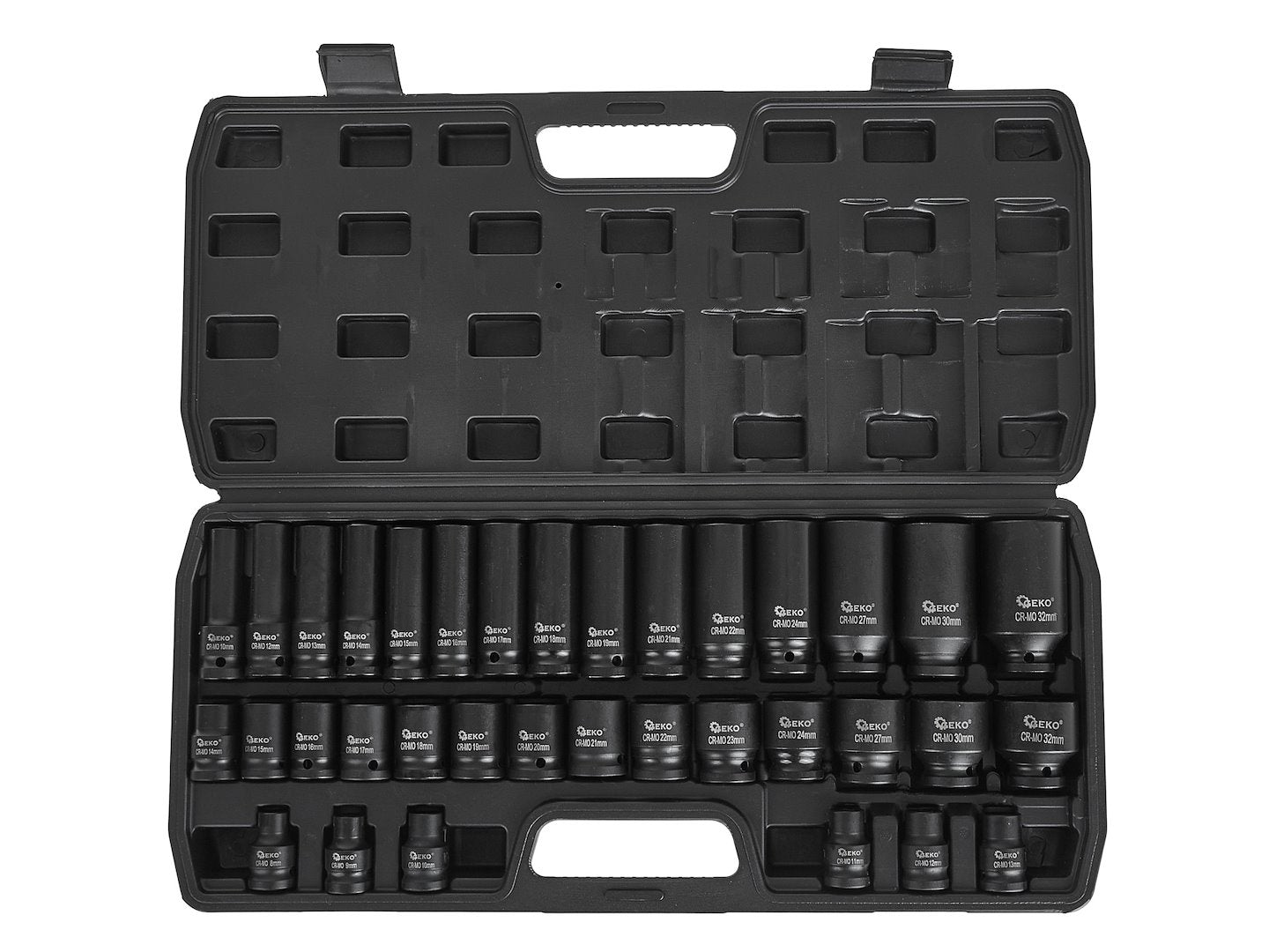 GÉPI DUGÓKULCS KÉSZLET RÖVID ÉS HOSSZÚ 1/2" 8-32MM 35 DB