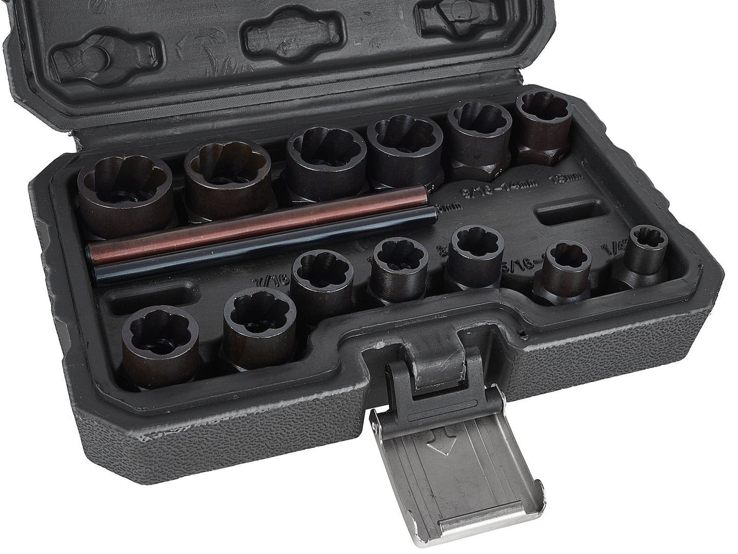 SÉRÜLT TÖRTCSAVAR KISZEDŐ KÉSZLET 6-19 MM 15 DB GEKO