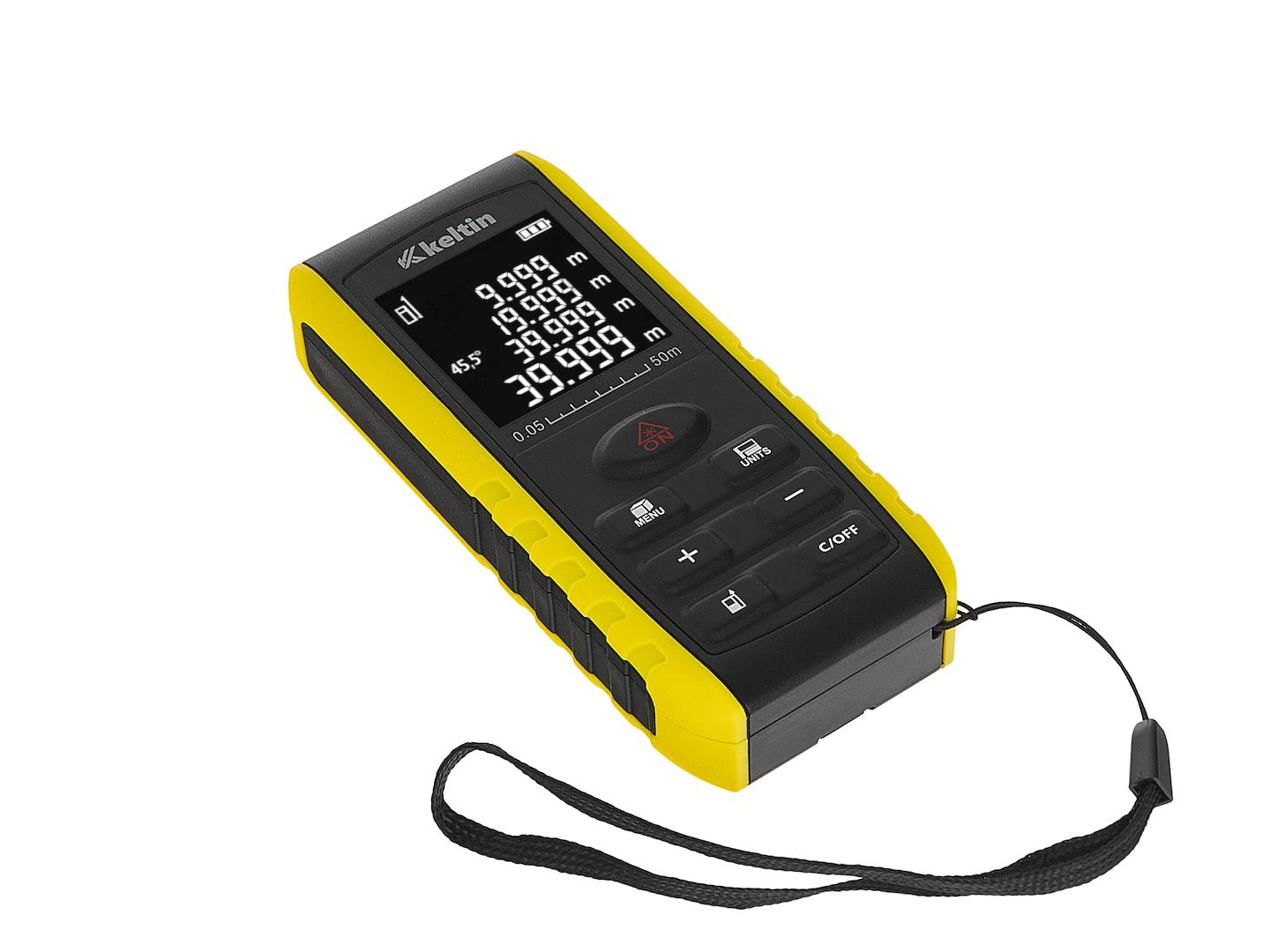 LÉZERES TÁVOLSÁGMÉRŐ SZÖGMÉRŐ FUNKCIÓVAL 2 AZ 1-BEN 50 M KELTIN