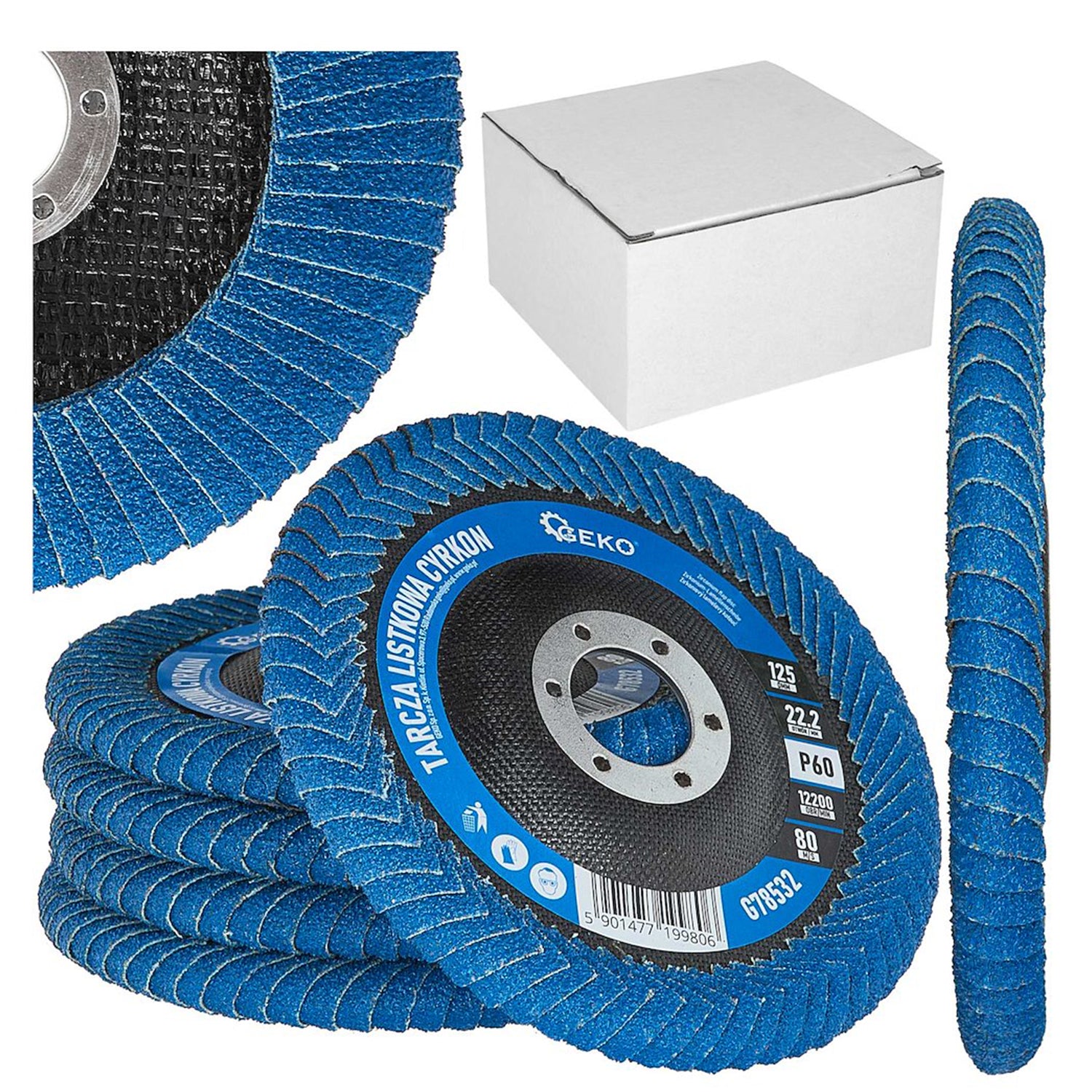 CIRKÓNIUM LAMELLÁS CSISZOLÓKORONG MÉLY HEGESZTÉSI VARRATOKHOZ 125 MM P60