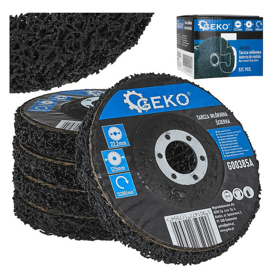 CSISZOLÓKORONG 125 X 22,2 MM CLEAN&STRIP, FÉM, ROZSDAMENTES ACÉL ÉS MŰANYAG TISZTÍTÁSÁHOZ GEKO