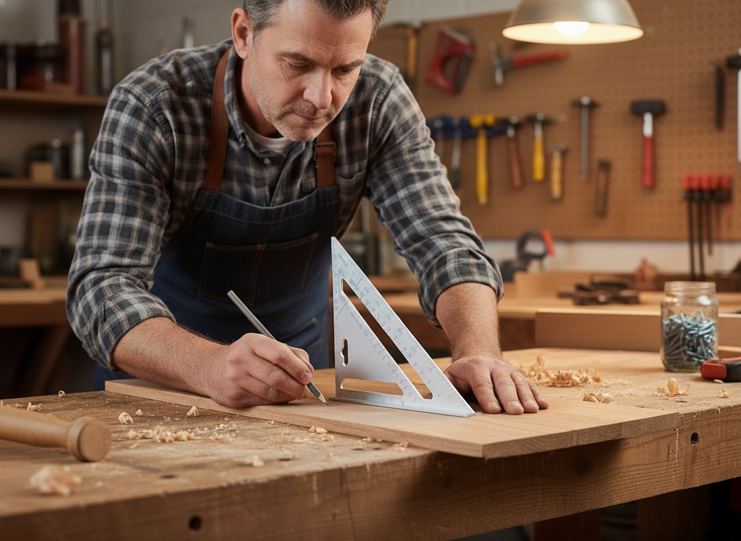 ASZTALOS- ÉS ÉPÍTŐIPARI DERÉKSZÖGŰ VONALZÓ 180×180×255 MM