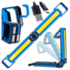 ÚJRATÖLTHETŐ ÉS ÖSSZECSUKHATÓ LED MUNKALÁMPA 10 W 1000 LUMEN GEKO