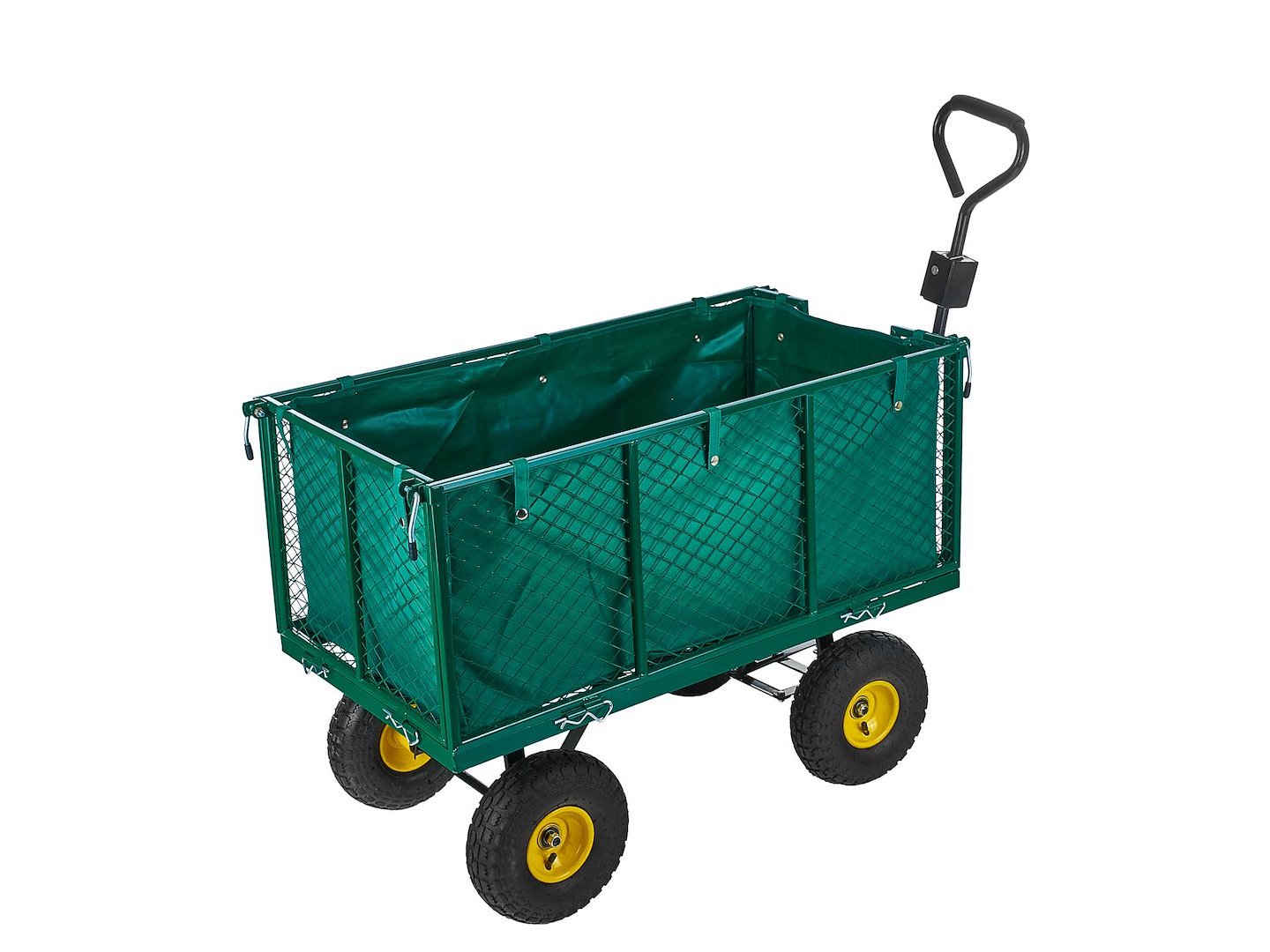 KERTI KOCSI LEHAJTHATÓ OLDALFALAKKAL 220 L 96×51×40 CM GEKO