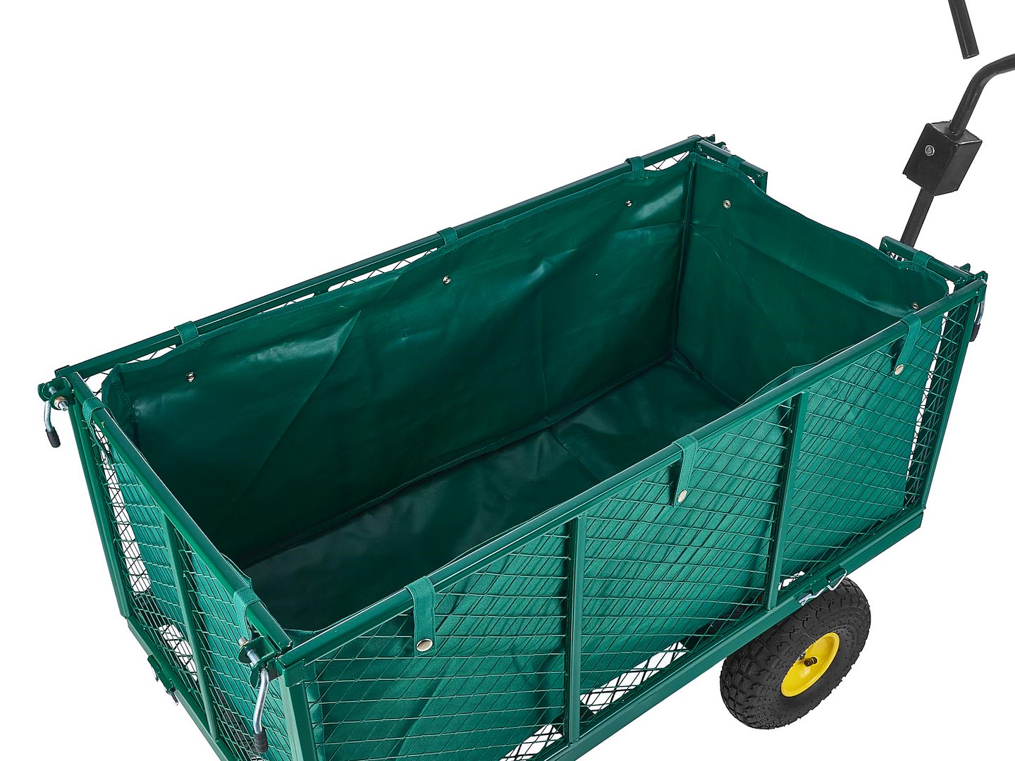 KERTI KOCSI LEHAJTHATÓ OLDALFALAKKAL 220 L 96×51×40 CM GEKO