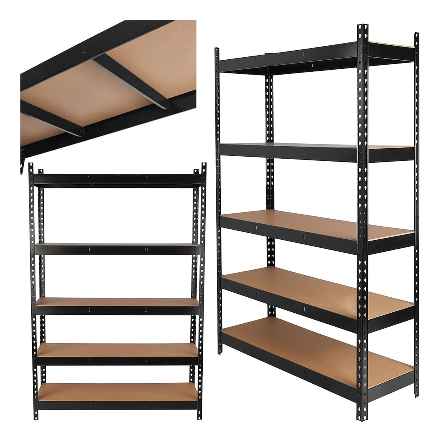 FÉM TÁROLÓ POLC, 5 POLC, 180X120X40 CM 280 KG