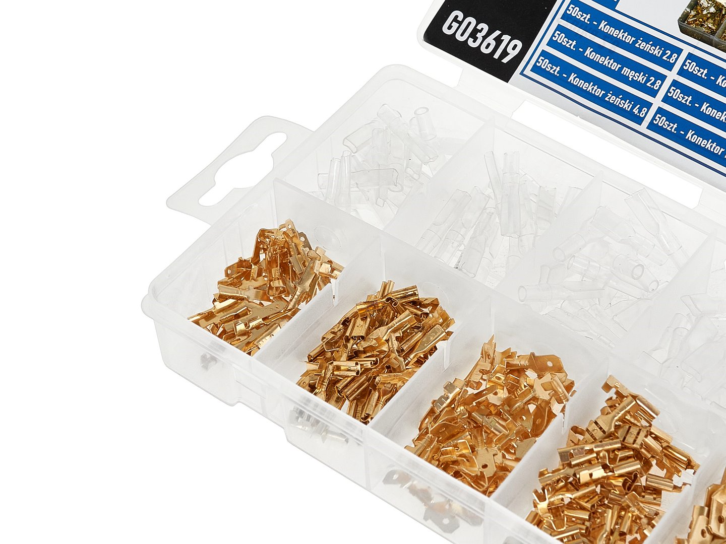 AUTÓKÁBEL CSATLAKOZÓ KÉSZLET 450 DB 2.8-6.3 MM GEKO