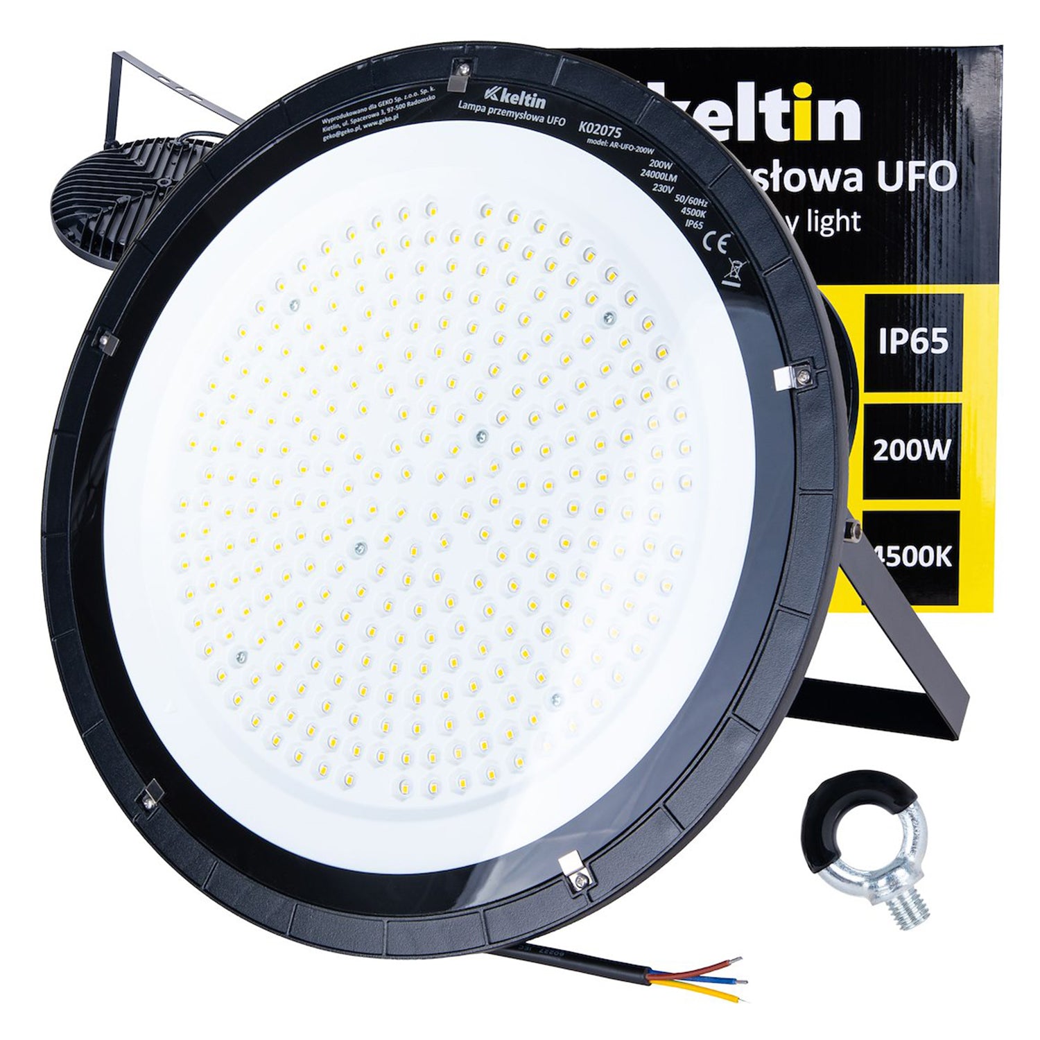 LED LÁMPA IPARI HIGHBAY 200W 24000LM 4500K IP65 KELTIN