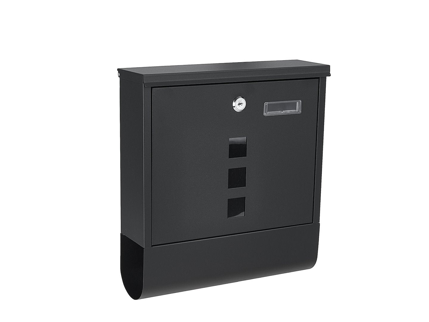 POSTALÁDA ÚJSÁGTARTÓVAL FEKETE 34×30.7×10 CM