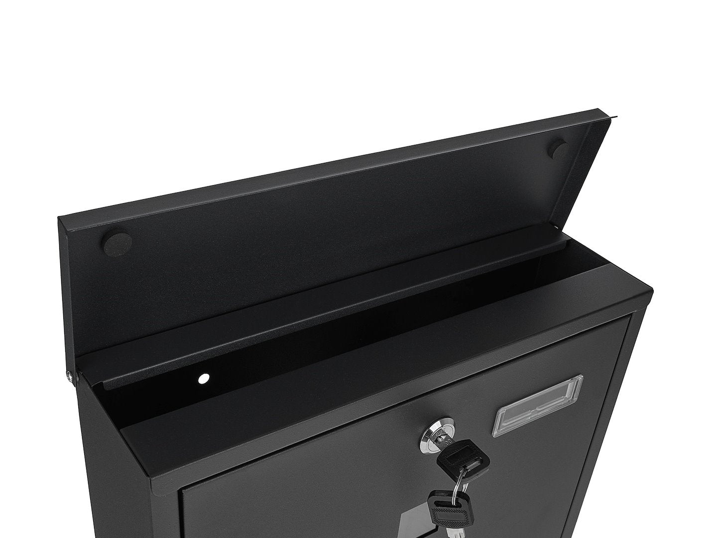 POSTALÁDA ÚJSÁGTARTÓVAL FEKETE 34×30.7×10 CM