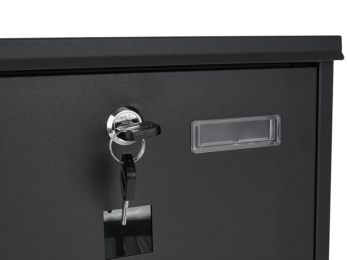 POSTALÁDA ÚJSÁGTARTÓVAL FEKETE 34×30.7×10 CM