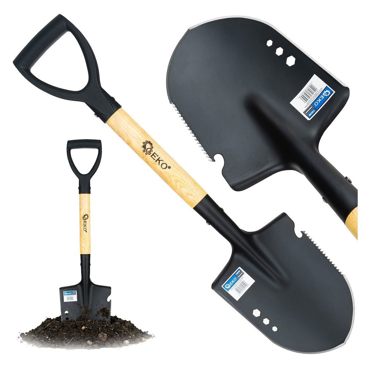 Lapát 70 cm-es fa nyéllel GEKO
