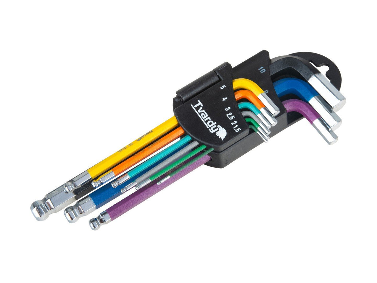 Színes l-imbuszkulcs készlet 1.5-10mm 9 db