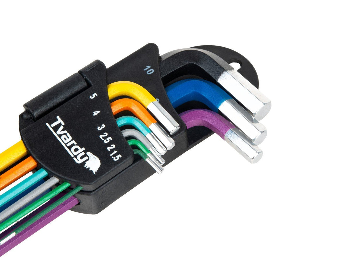 Színes l-imbuszkulcs készlet 1.5-10mm 9 db