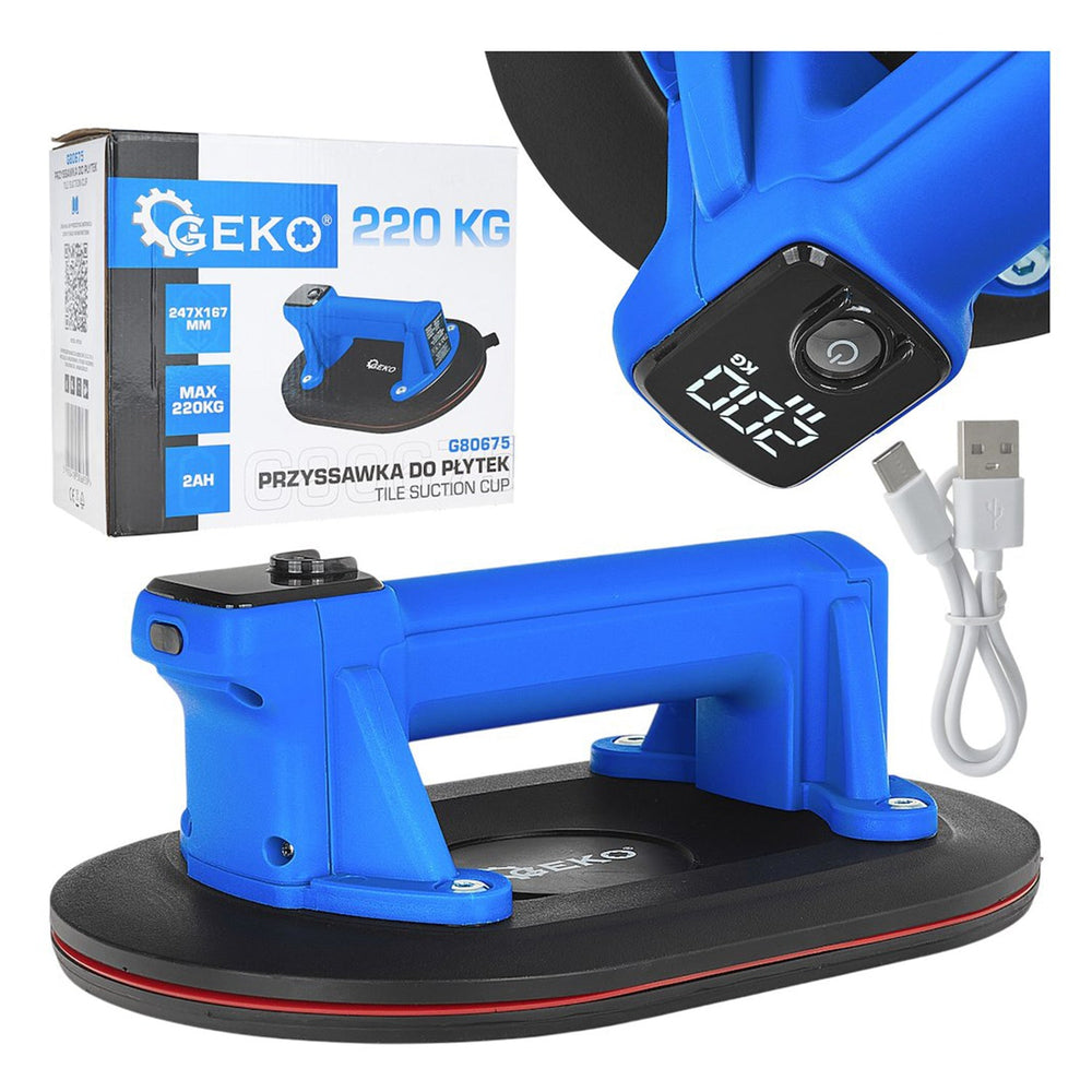 Tapadókorong akkumulátoros  247x167mm 3.7v 2.0ah 220 kg  GEKO
