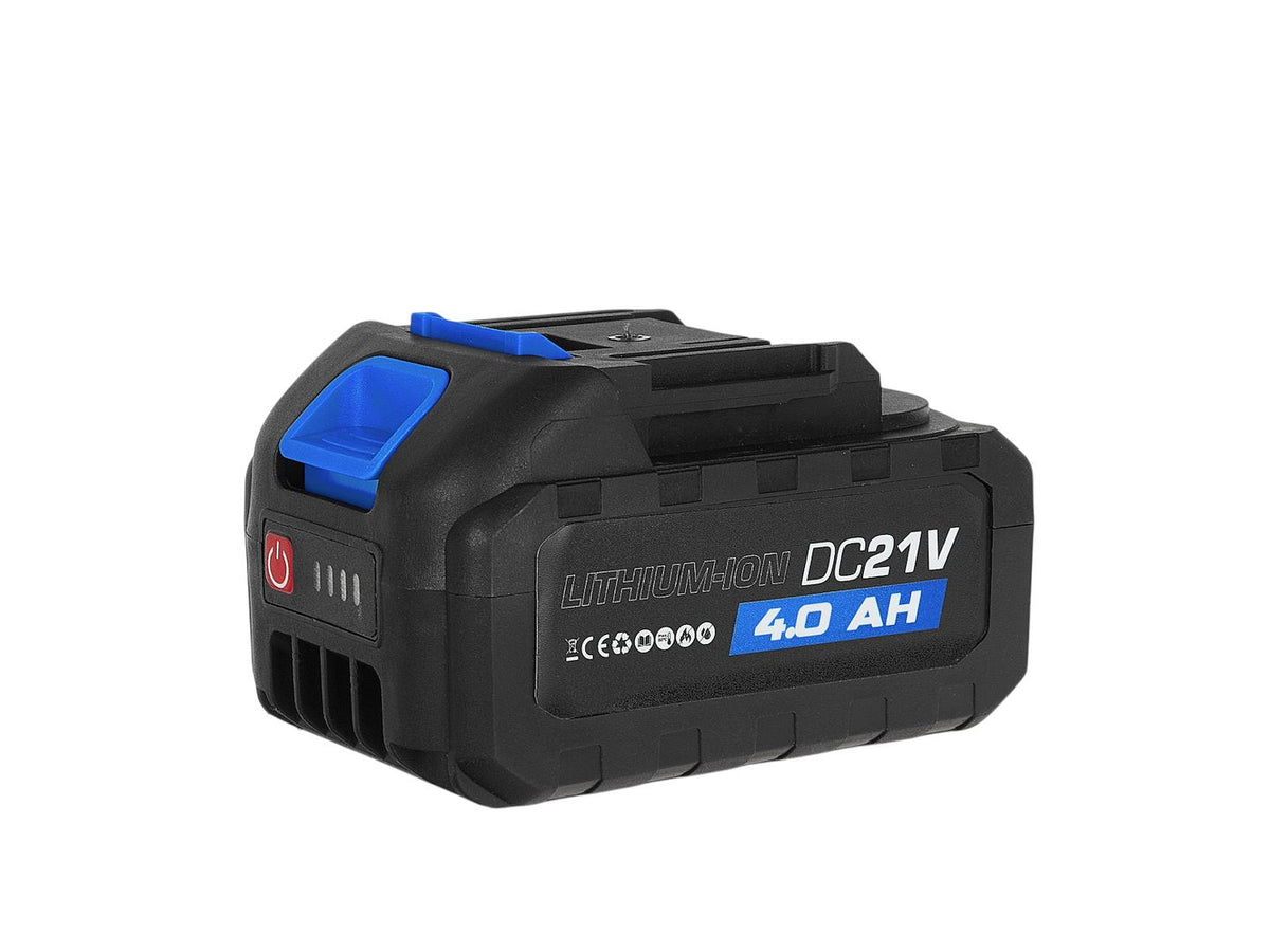 Akkumulátoros sarokcsiszoló 125 mm, 950 w, 21 v, 2 × 4 Ah GEKO