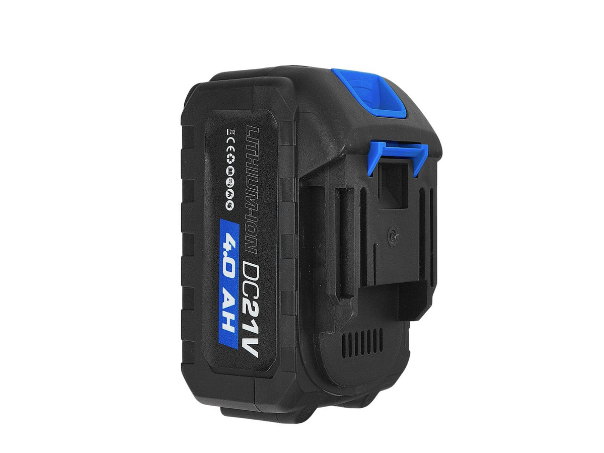 Akkumulátoros sarokcsiszoló 125 mm, 950 w, 21 v, 2 × 4 Ah GEKO