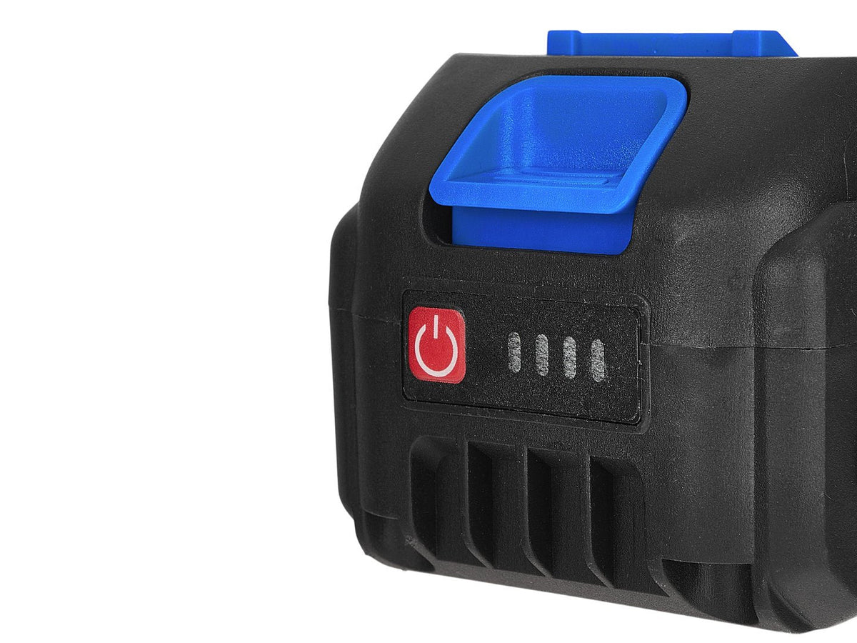 Akkumulátoros sarokcsiszoló 125 mm, 950 w, 21 v, 2 × 4 Ah GEKO