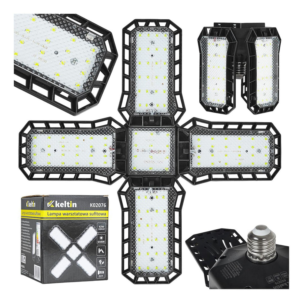 Összecsukható e27 LED lámpa, 43 w, 3400 lm, 6500 k KELTIN