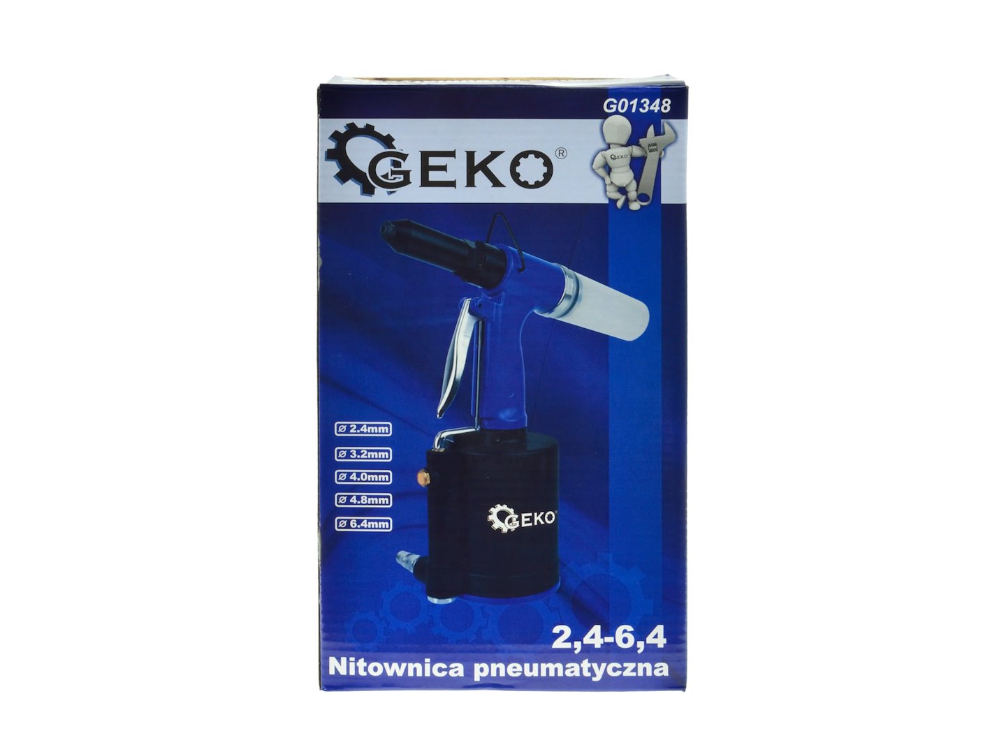 PNEUMATIKUS SZEGECSELŐ PISZTOLY 2.4-6.4 MM GEKO