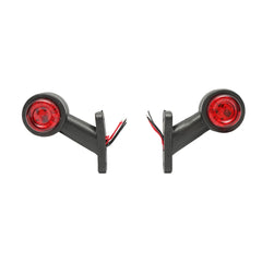 Oldalsó forgókaros LED helyzetjelző lámpaszett, 12–24V, fehér-piros, FR1104, Breckner Germany