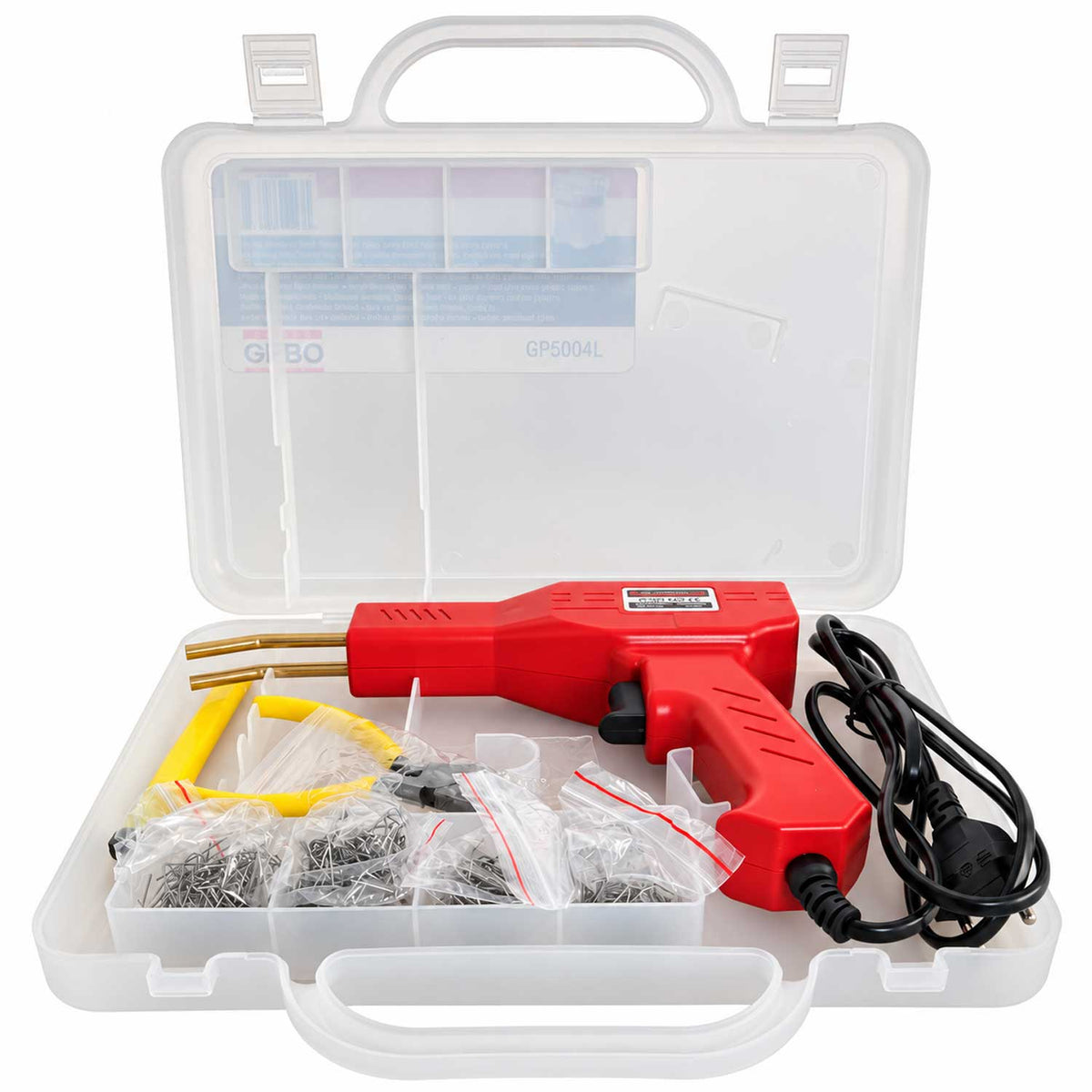 Műanyag hegesztő pisztoly 50 W 200 db kapoccsal GEBO TOOLS