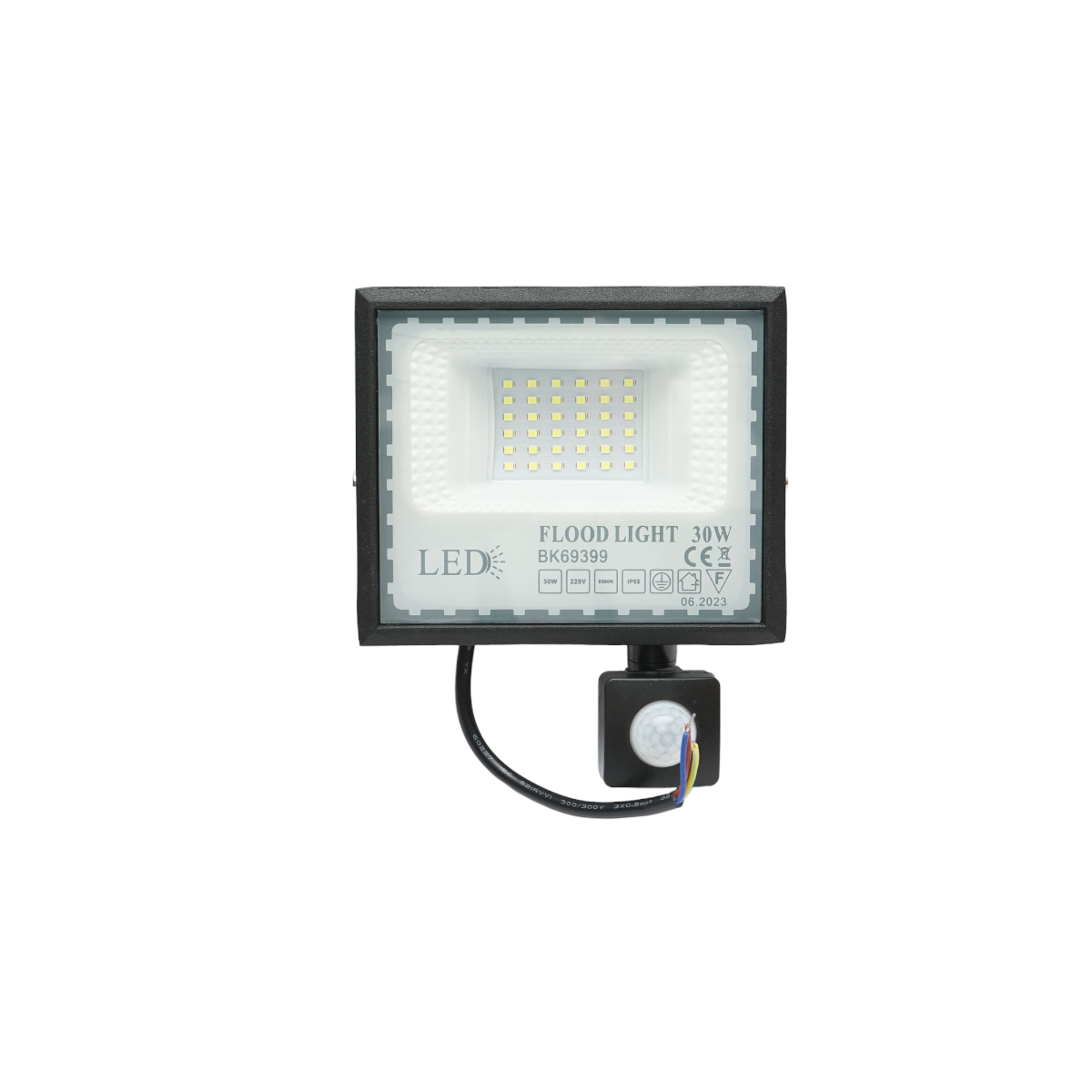 LED reflektor 30W, 220V, 6500K, IP65, mozgásérzékelővel, Breckner Germany