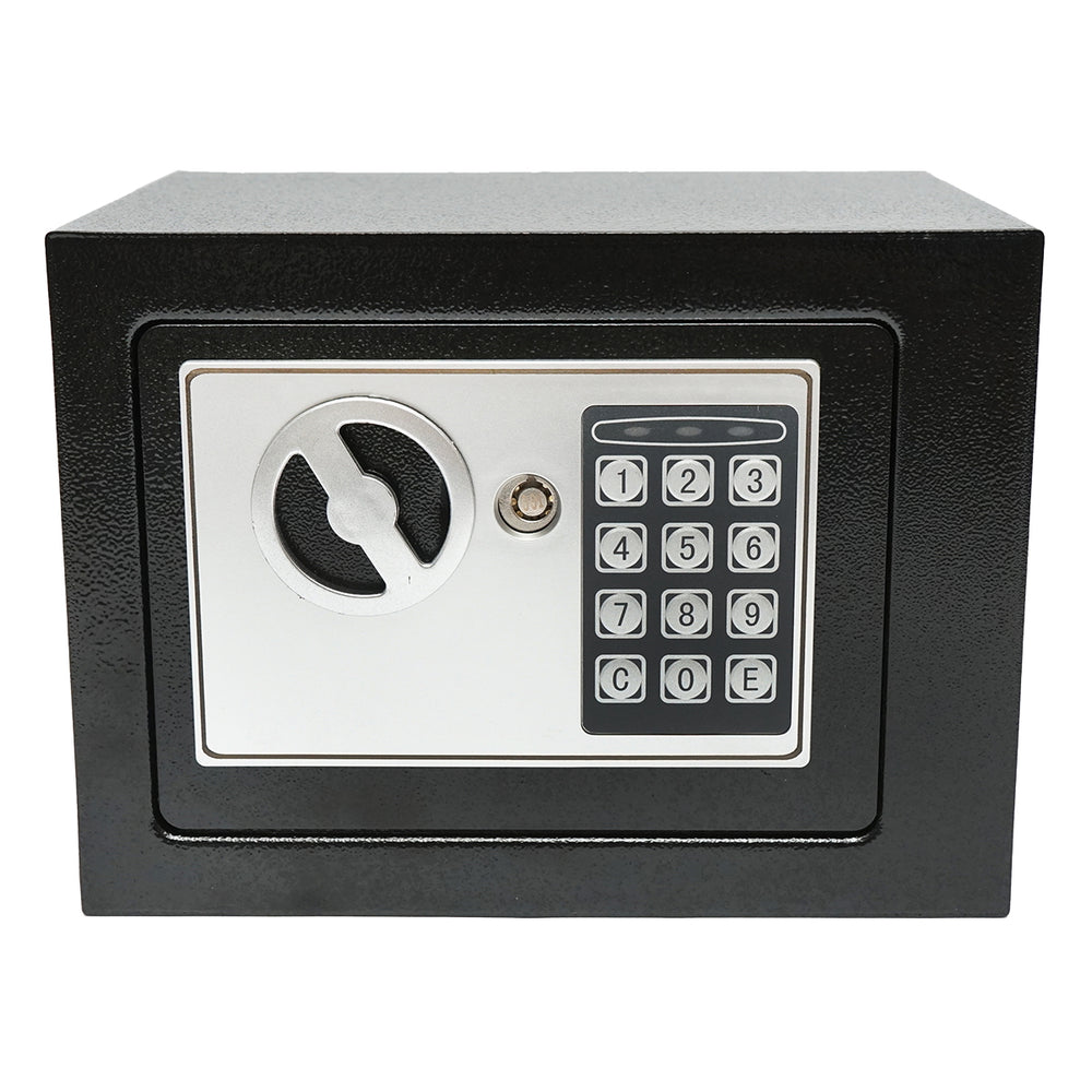 Fém széf elektronikus zárral és 2 kulccsal, 230x170x165 mm