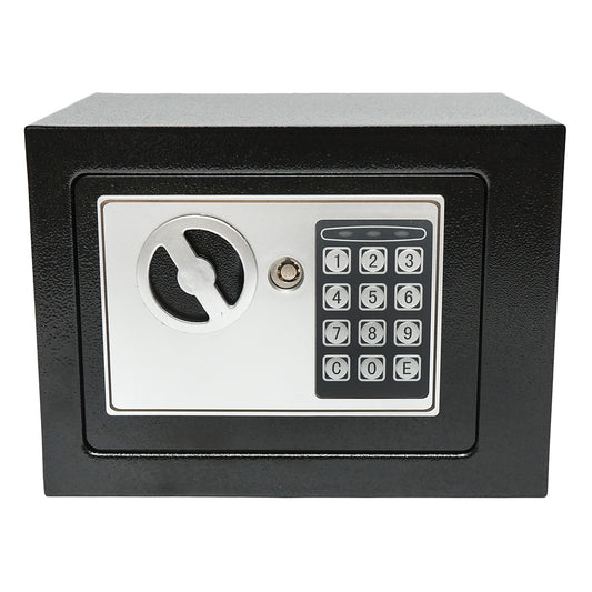 Fém széf elektronikus zárral és 2 kulccsal, 230x170x165 mm