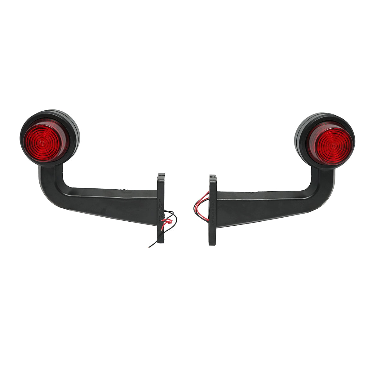 Oldalsó LED helyzetjelző lámpaszett, karral, 12–24V, piros-fehér, FR0157, Breckner Germany