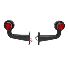 OLDALSÓ LED HELYZETJELZŐ LÁMPASZETT, KARRAL, 12–24V, PIROS-FEHÉR, FR0157, BRECKNER GERMANY